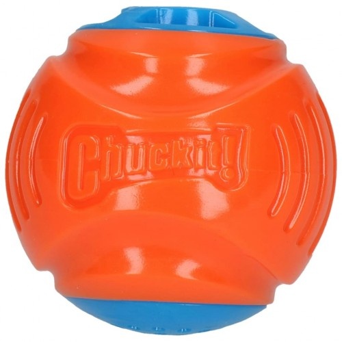 Bola de brinquedo laranja com som para cães