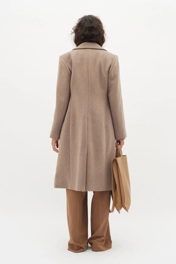 InWear ThoraIW Lapel Coat Sandy grey melange