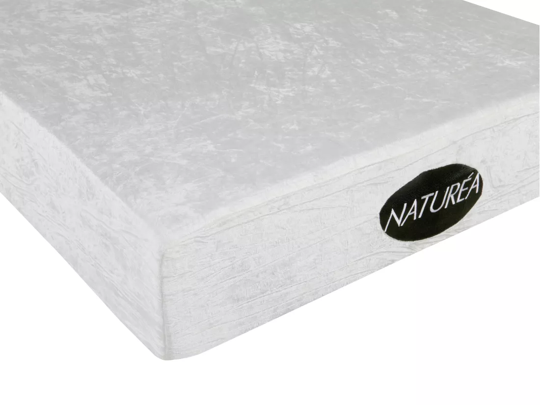 Matelas de relaxation 90 x 200 cm mousse à mémoire de forme et coutil bambou ép.20cm - PARURE de NATUREA