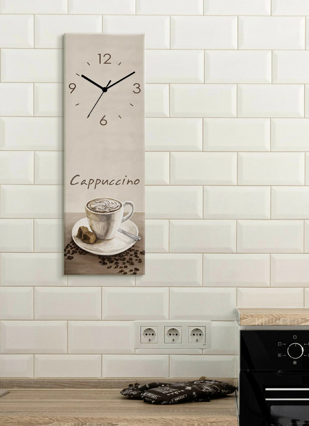 Moderne Wanduhr aus edlem Float-Glas