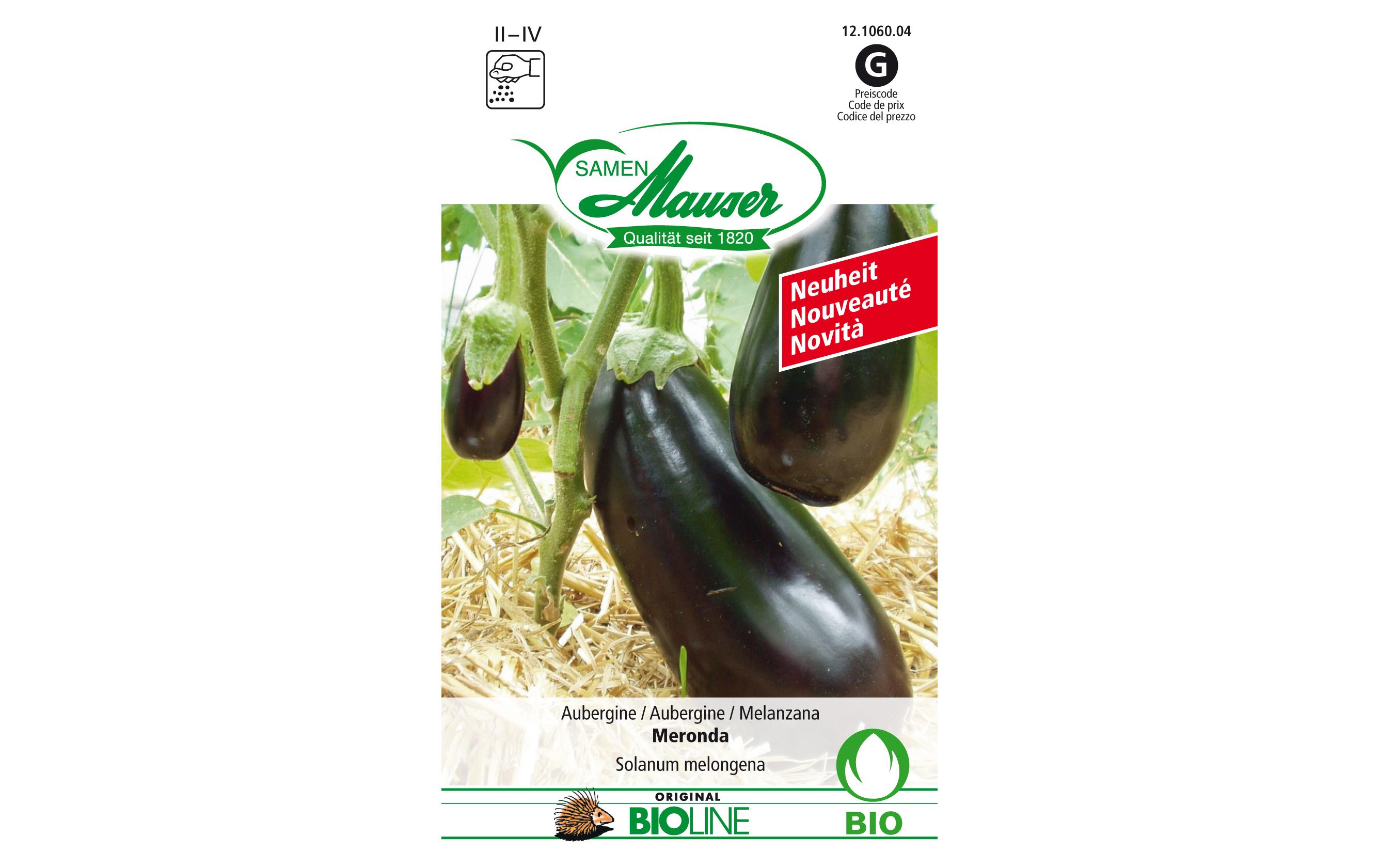 Samen Aubergine MerondaBio Gemüsesamen