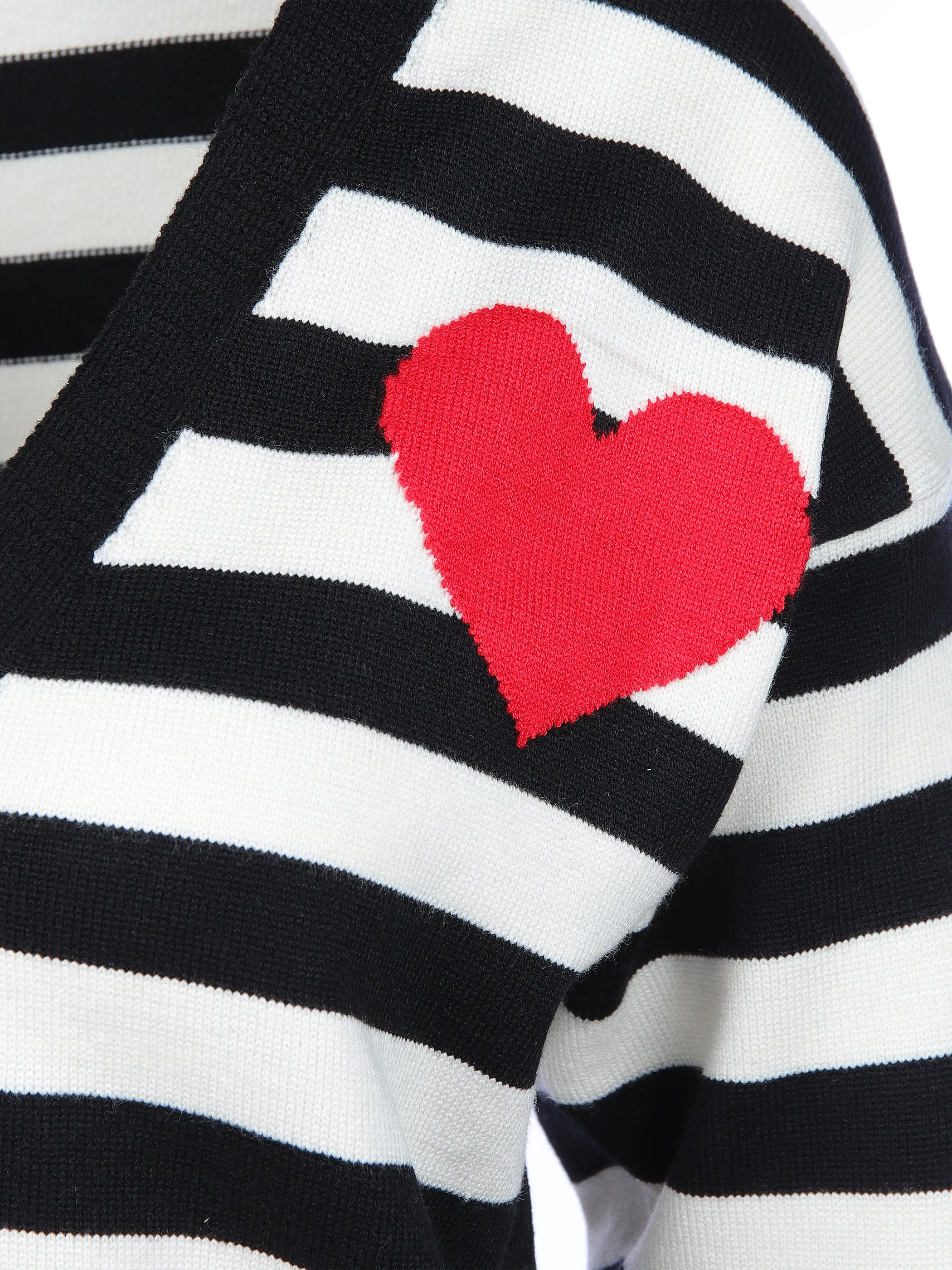 Damen Cardigan im Streifenlook mit Herzchen