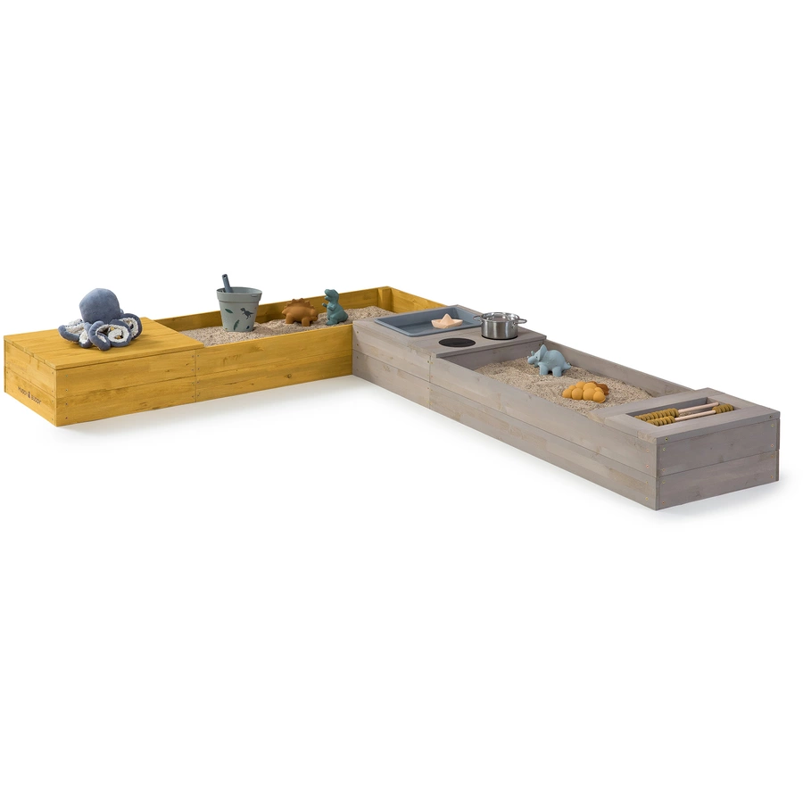 MUDDY BUDDY® Sandkasten Flexy Style, warmgrau-ocker