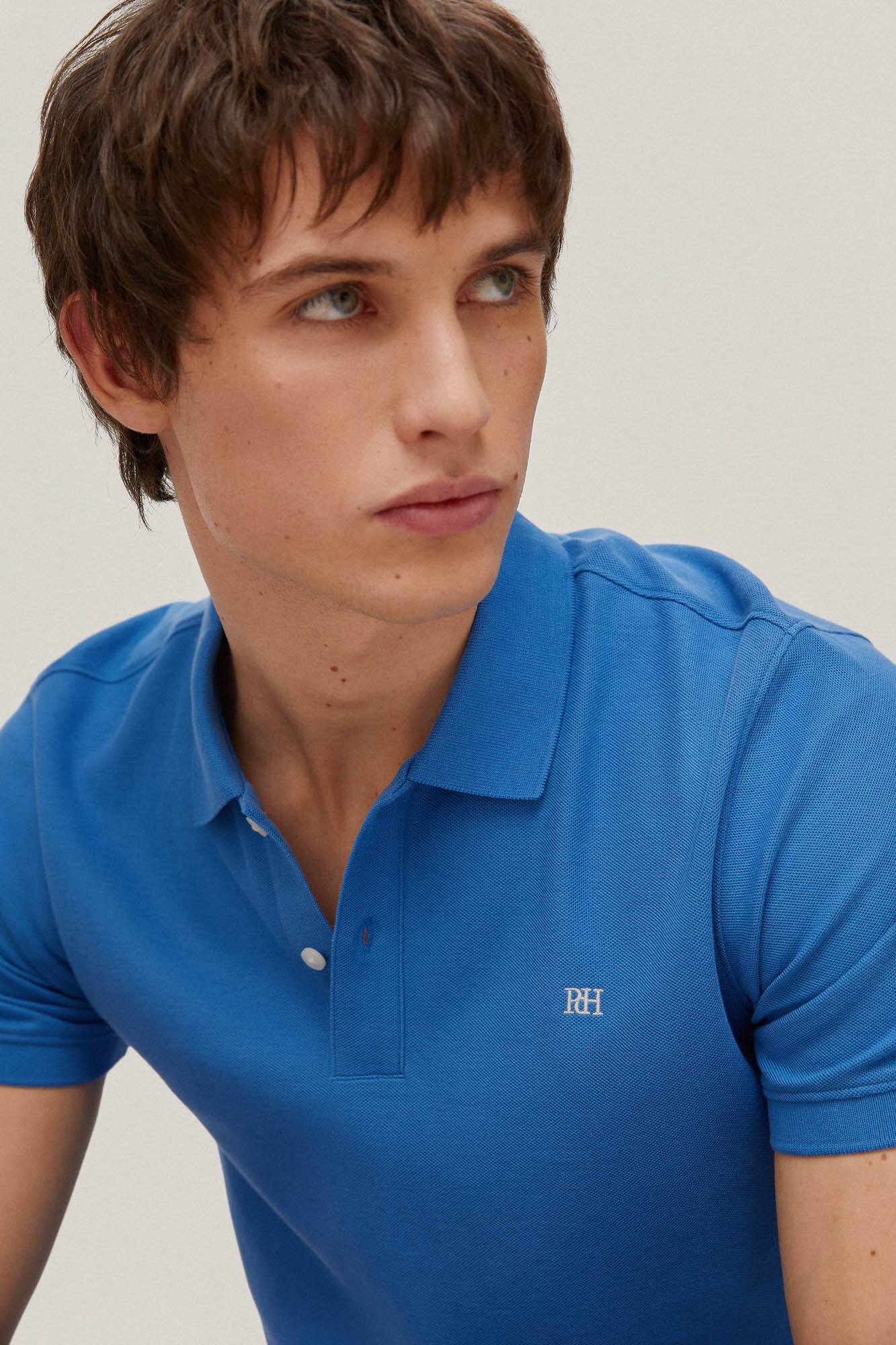 Polo slim fit anti-odor - Azul