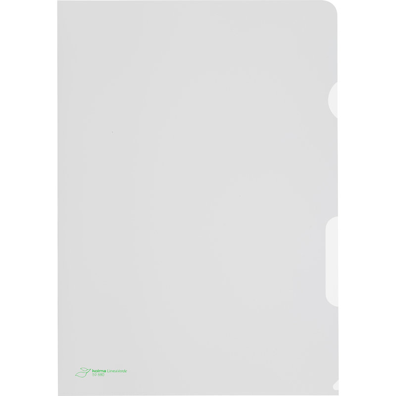 Kolma Sichtmappen LineaVerde, 100 Stück, A4, 110 µm, genarbt, transparent