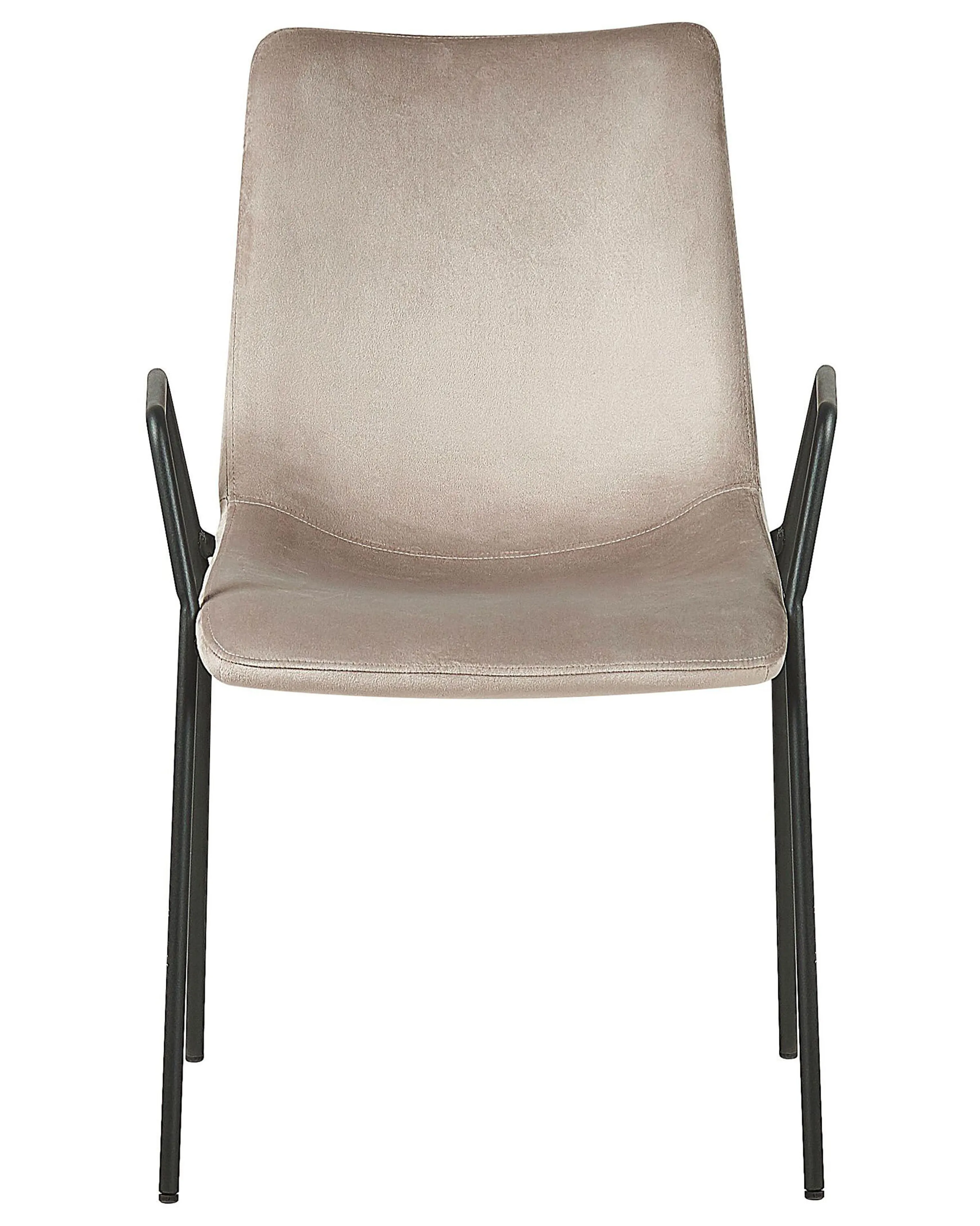 Set van 2 eetkamerstoelen JEFFERSON Fluweel Taupe