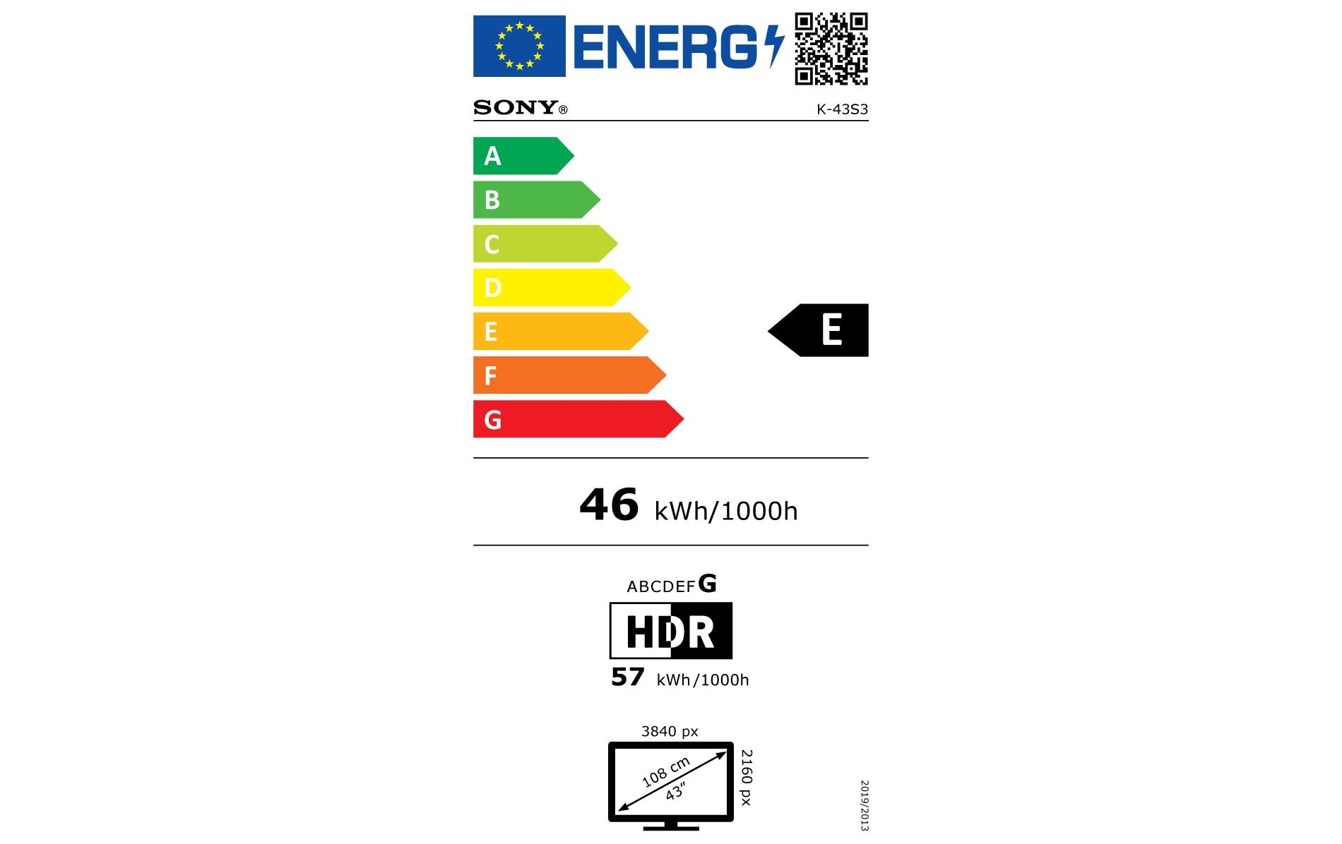 TV Bravia 3 K-43S3 43