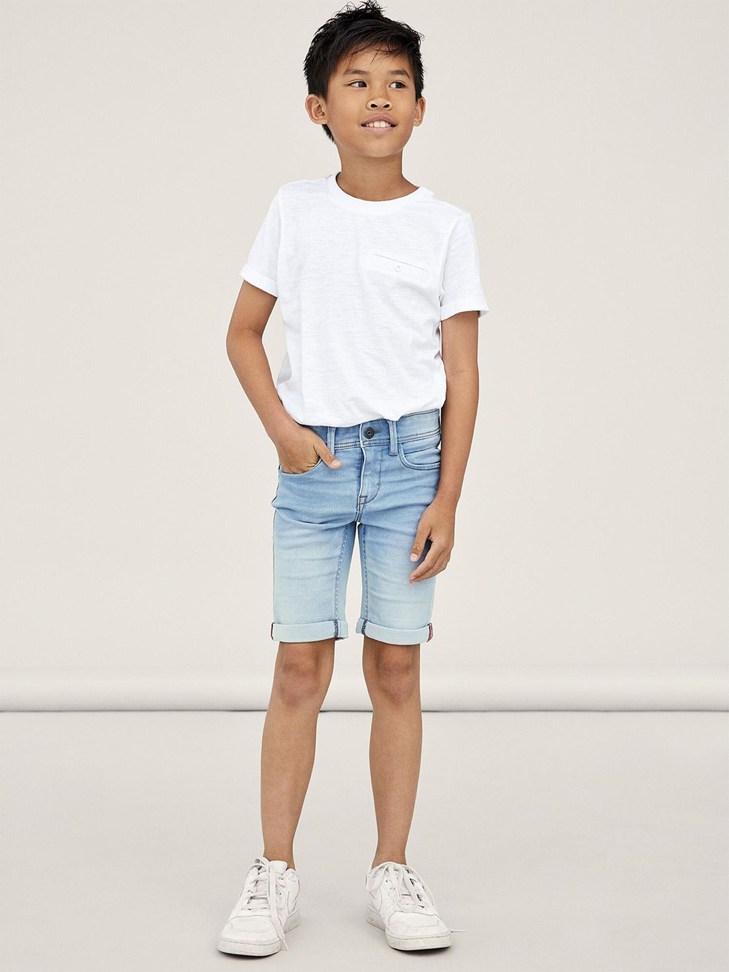 Silas Slim Denim Long Shorts