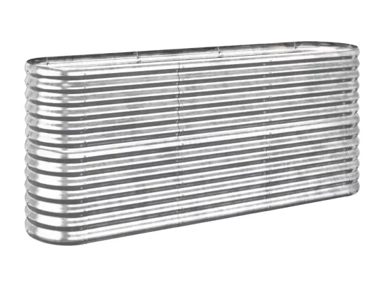 Jardinière bac lit surélevé argenté 152 x 40 x 68 cm 02_0039690