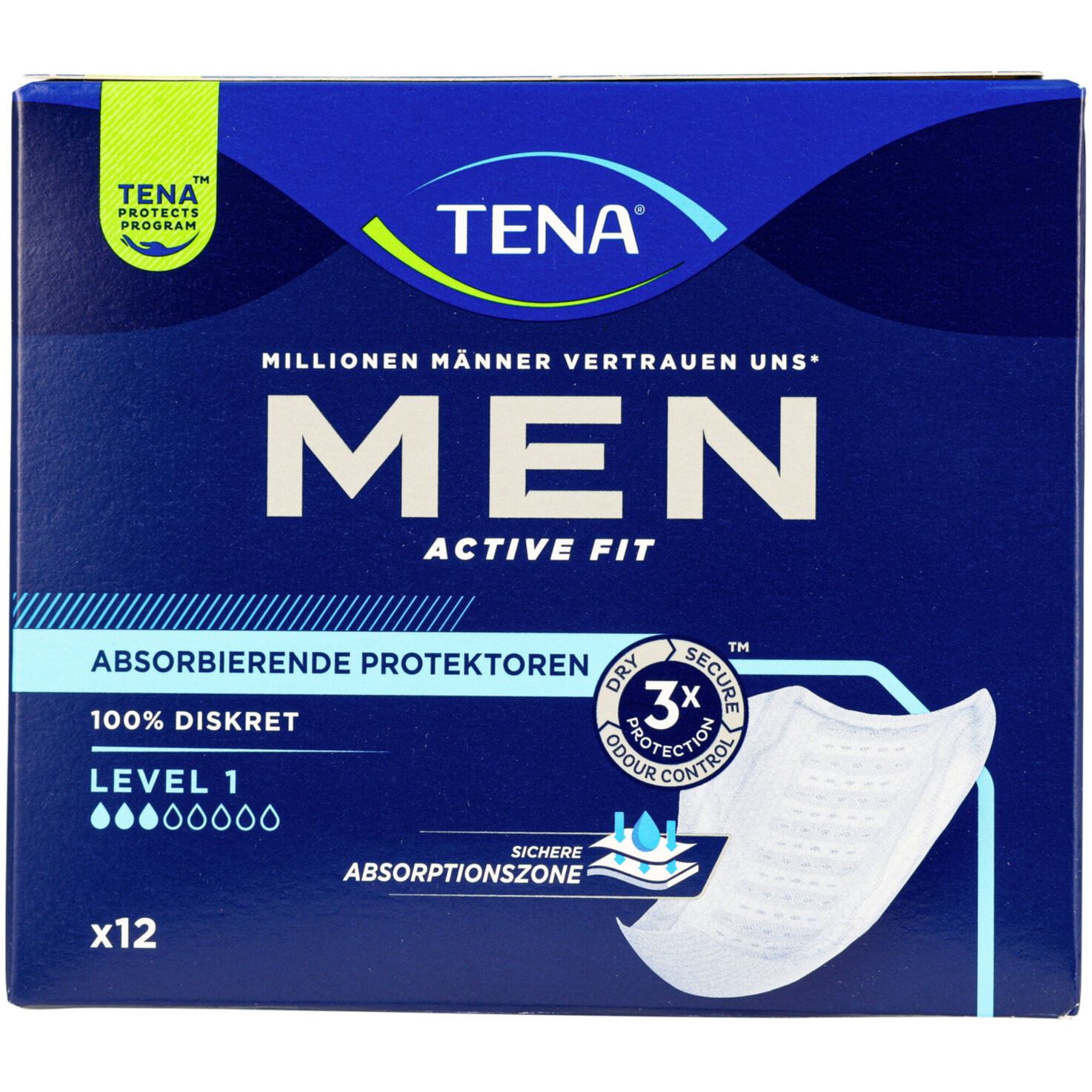 Tena Men Active Fit Inkontinenz-Einlagen Level 1 12 Stück