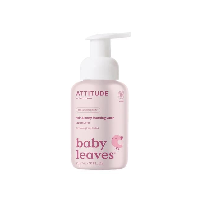 ATTITUDE Baby Leaves 2-in-1 Schuimende Haar & Body zeep unscented 295 ML