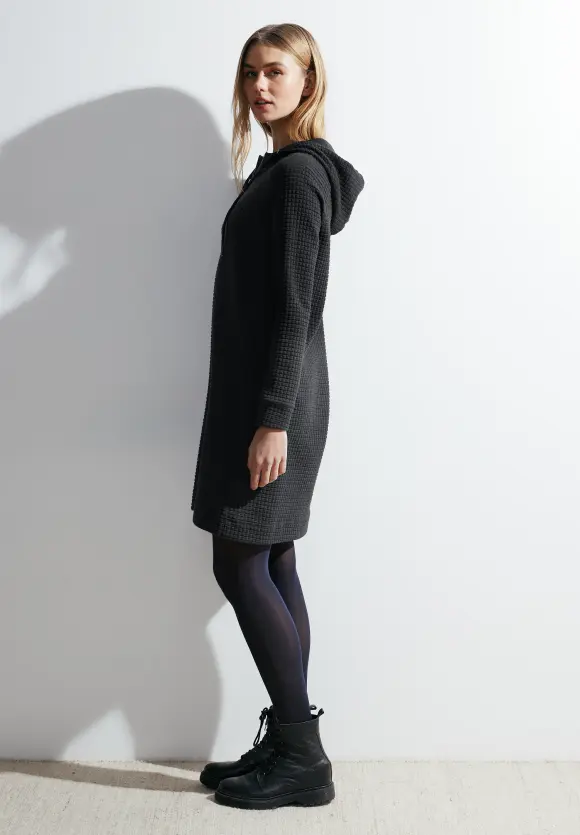 Hoodie Kleid - Black