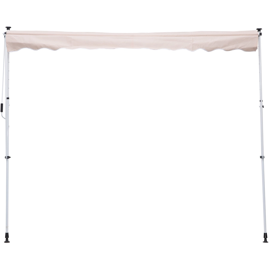 Outsunny Klemmmarkise mit Faltarm beige