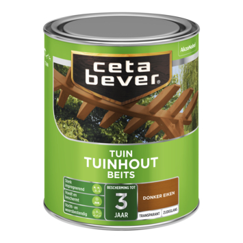 CetaBever Tuinhoutbeits transparant donker eiken zijdeglans 750 ml
