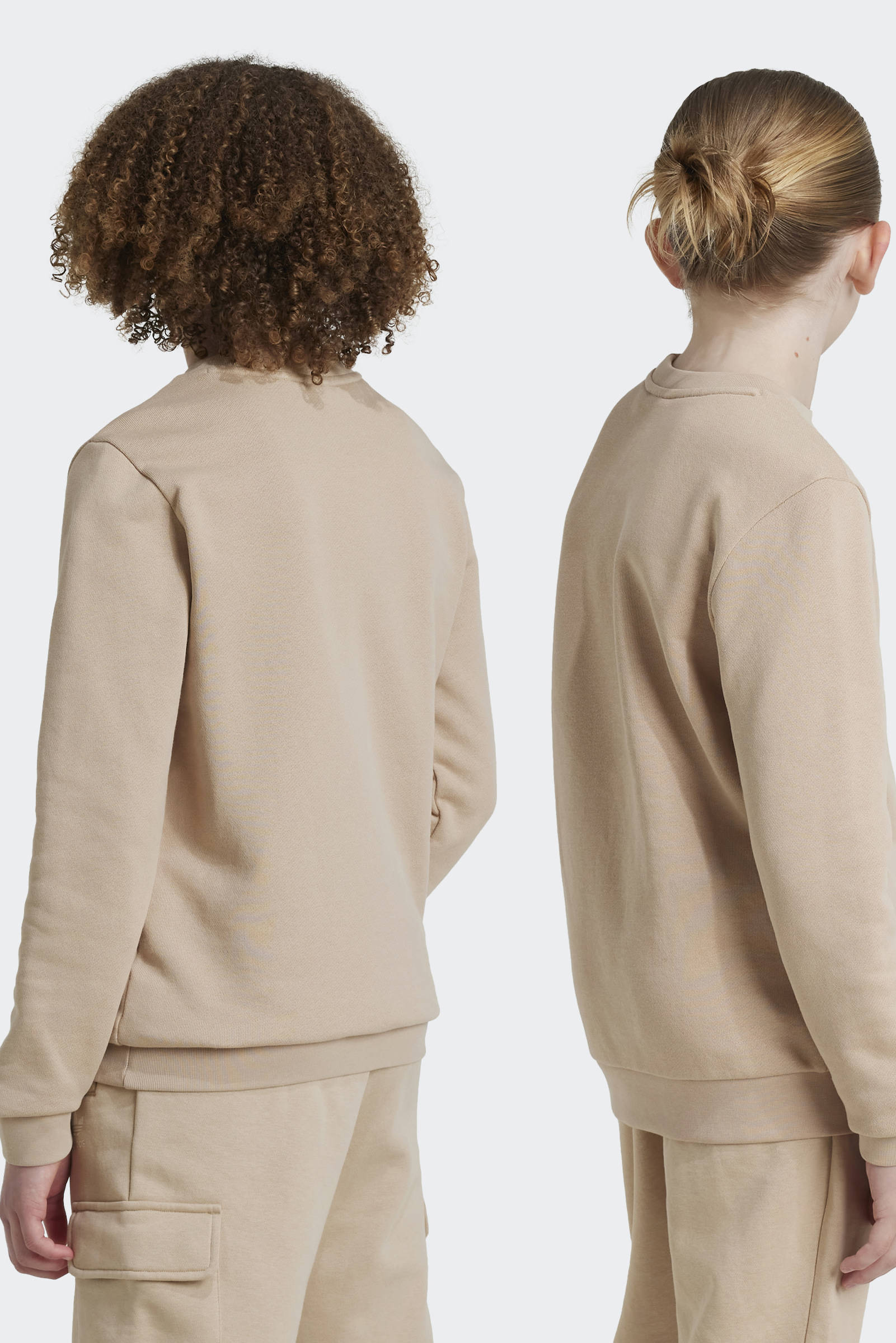 adidas sweater met logo beige