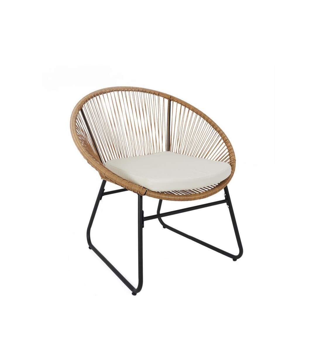 Paris Prix - Salon De Jardin 2 Places san Marco 82cm Marron