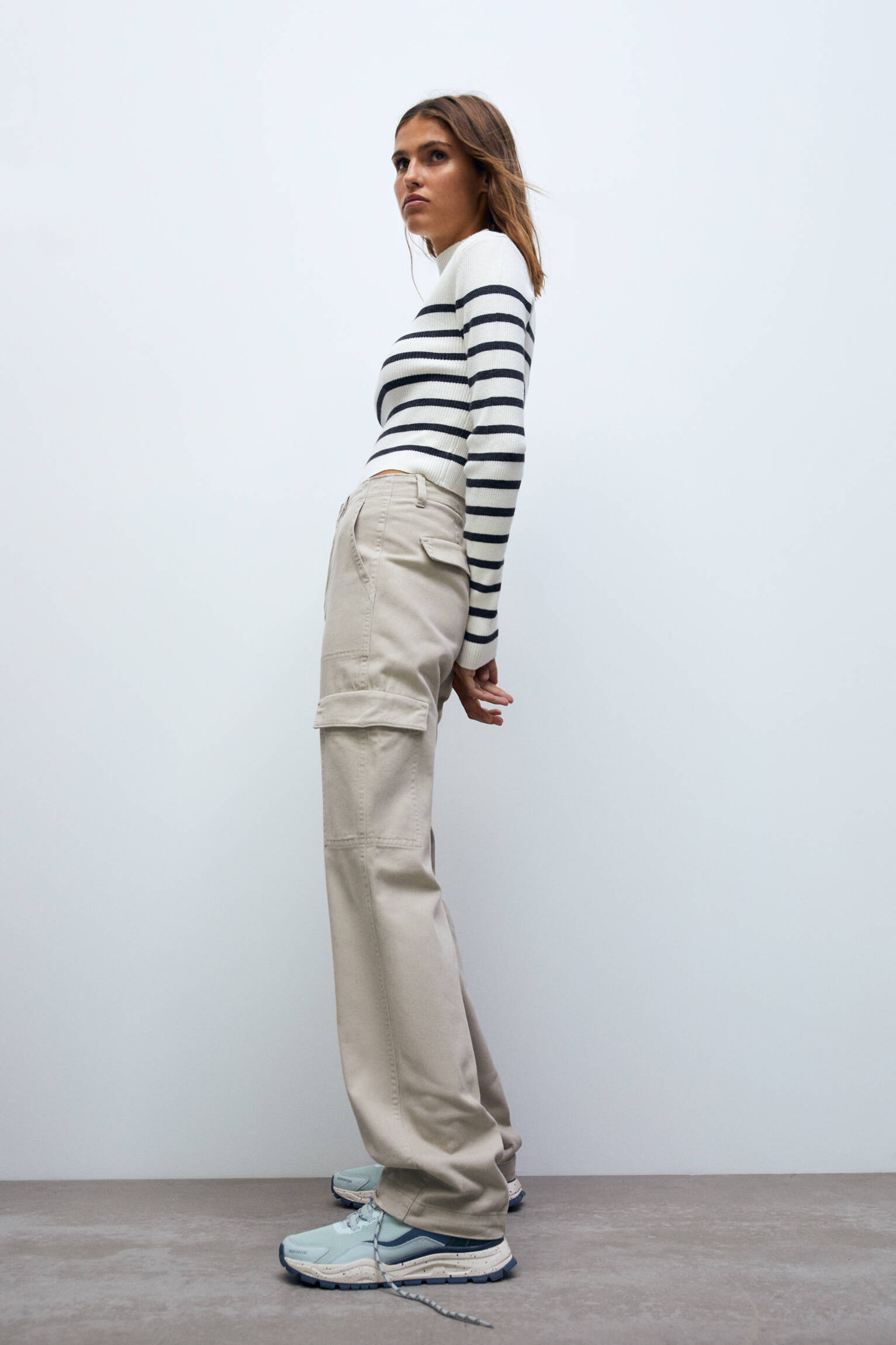 CALÇA CARGO RETA - AREIA