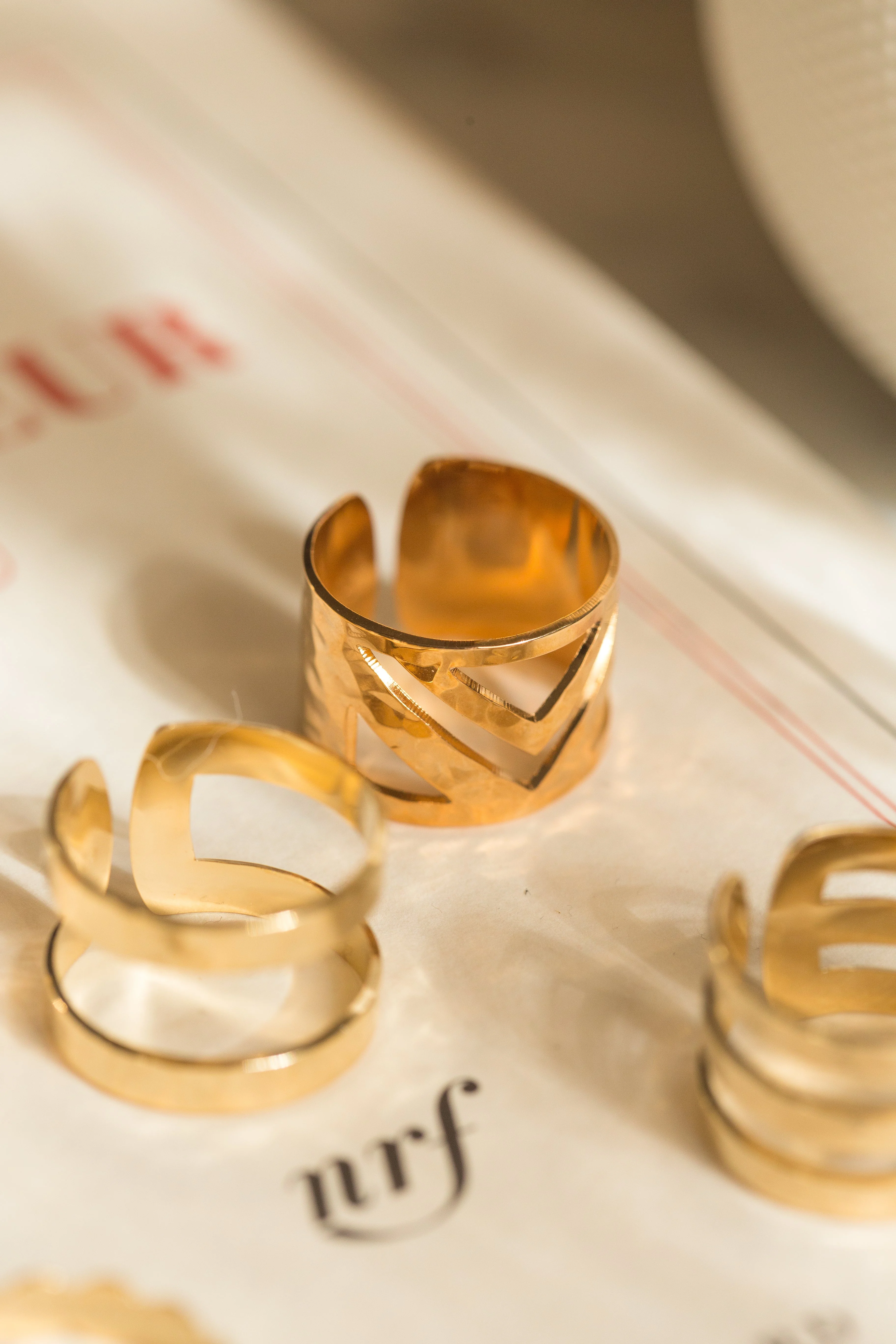 ZAK - Bague martelée argent | Doré