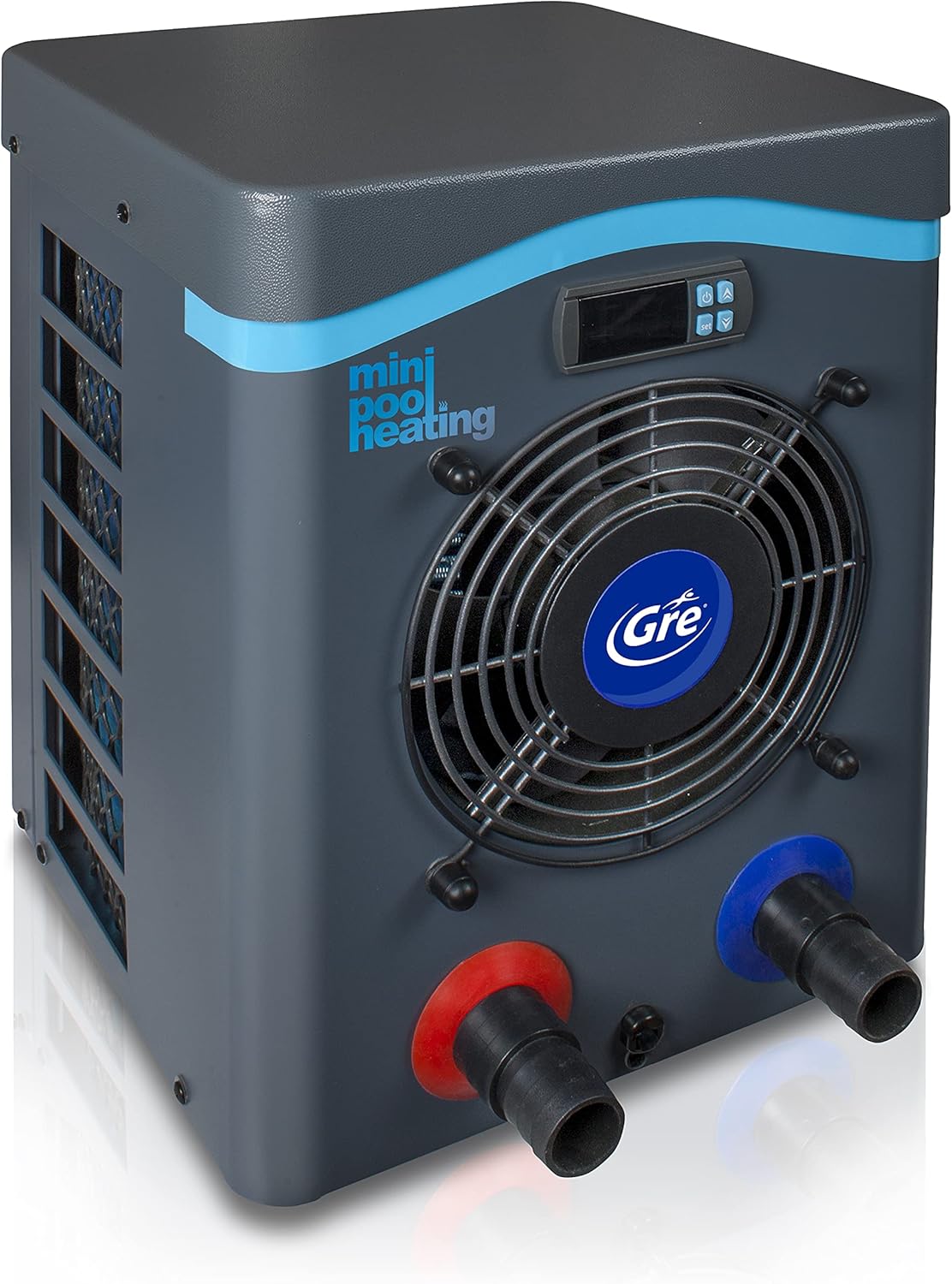 Gre HPM40 HPM40-Mini Pompe à Chaleur pour Piscine Hors Sol jusqu'à 40 m3, Noir
