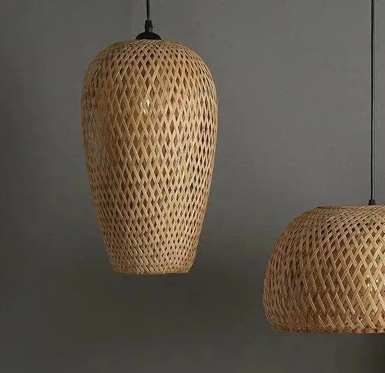 Bamboo Hanging Ceiling Lamp A | Handmade Wooden Ratten Lighting For Home Decoration