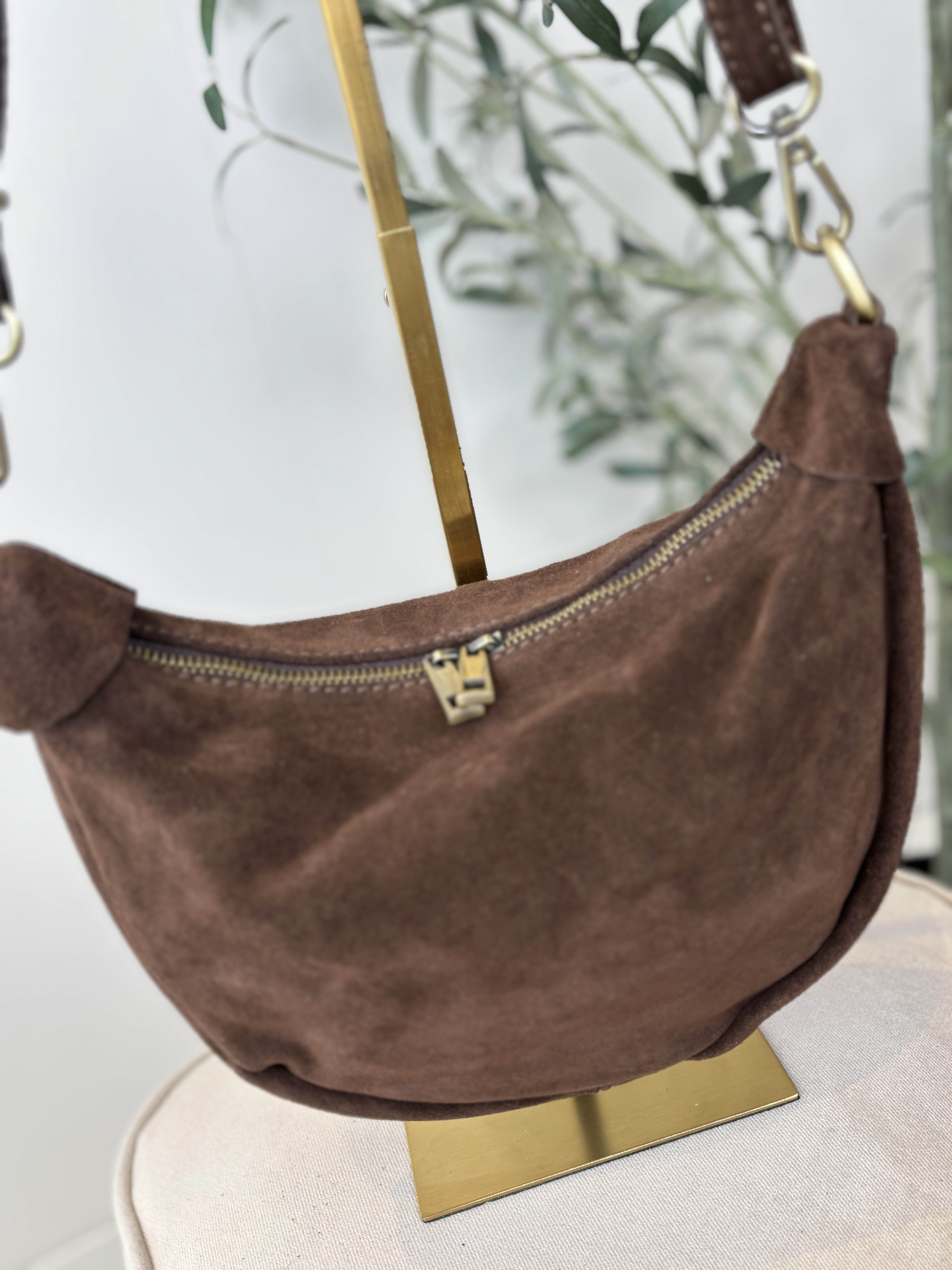 Elsie Bag - Suede Donker Bruin