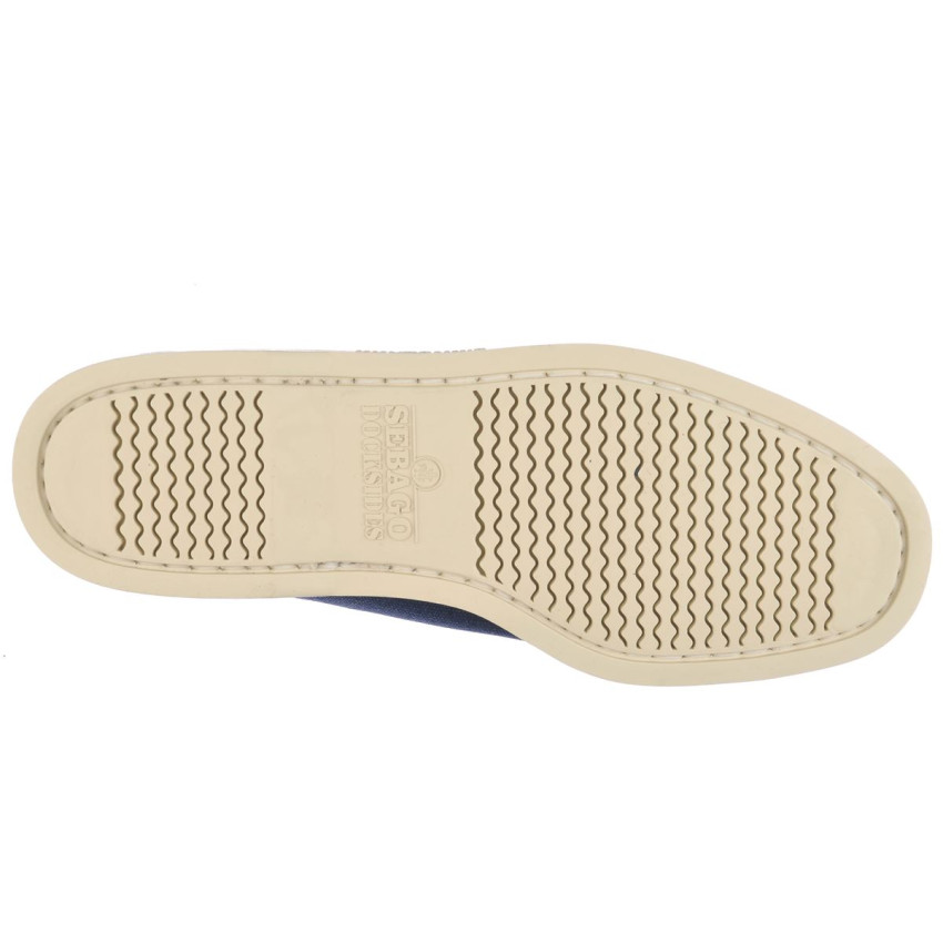 DOCKSIDES PORTLAND WASHED CANVAS BLUE NAVY-Chaussures bateau pour homme en toile
