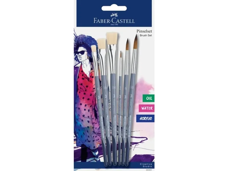 Faber-Castell Creative Studio Brush Set, Børstesæt, Blandet, Syntetisk