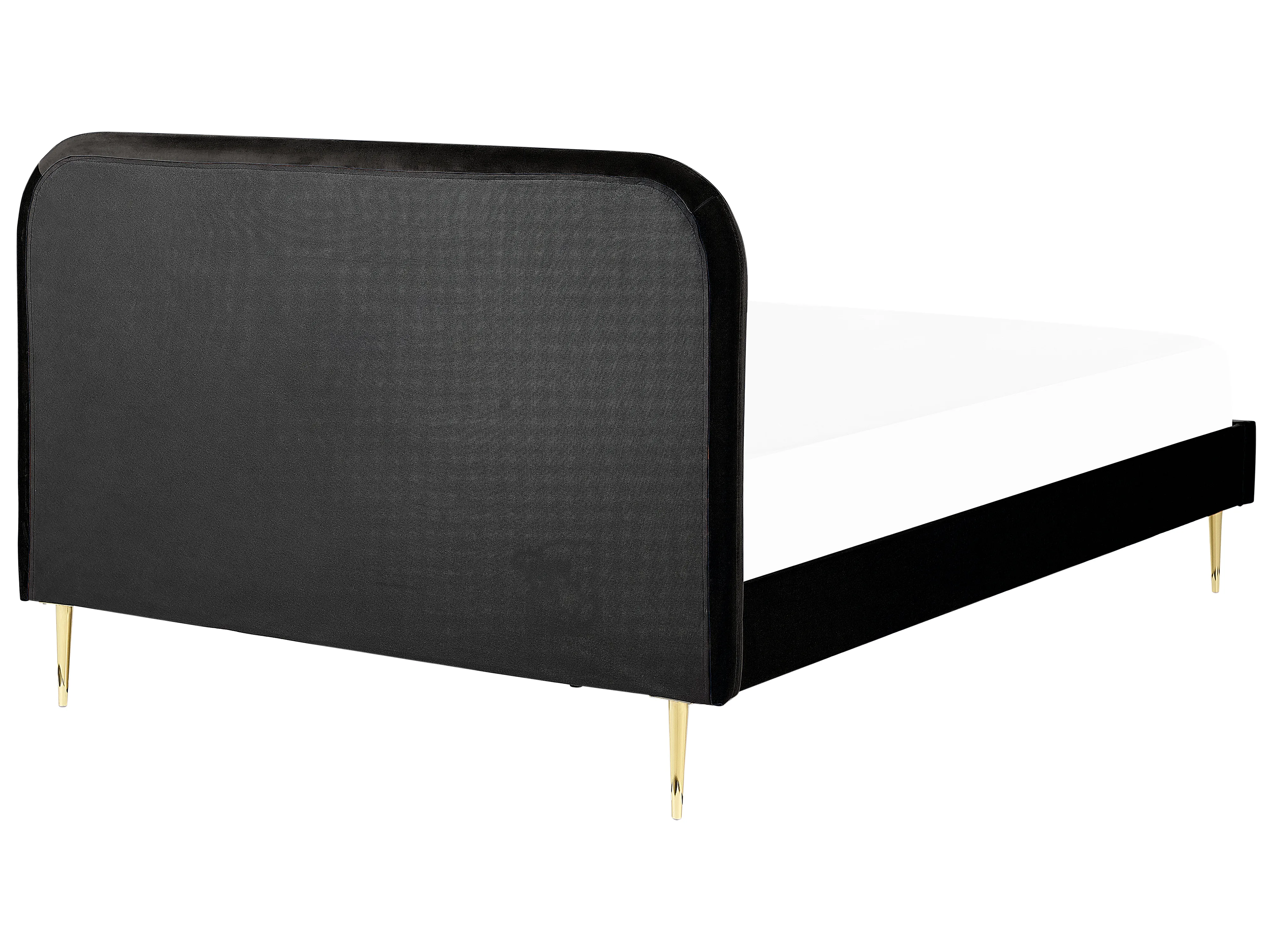 Bed Fluweel FLAYAT 180 x 200 cm Zwart
