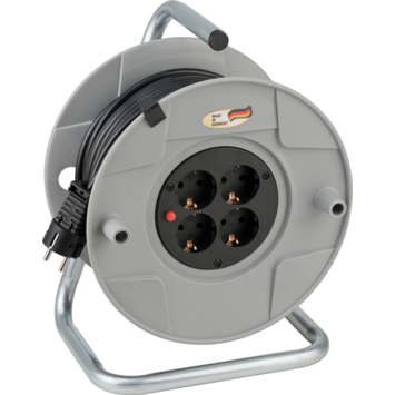 Brennenstuhl kabelhaspel IP20 4-voudig, 40 Meter grijs