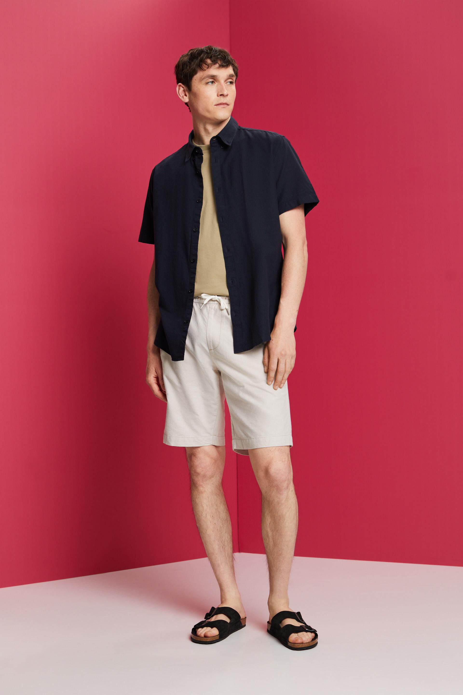 Short en twill à enfiler, 100 % coton