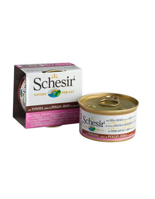 Schesir Kat Blik Gekookte Vis 85 g - Kattenvoer