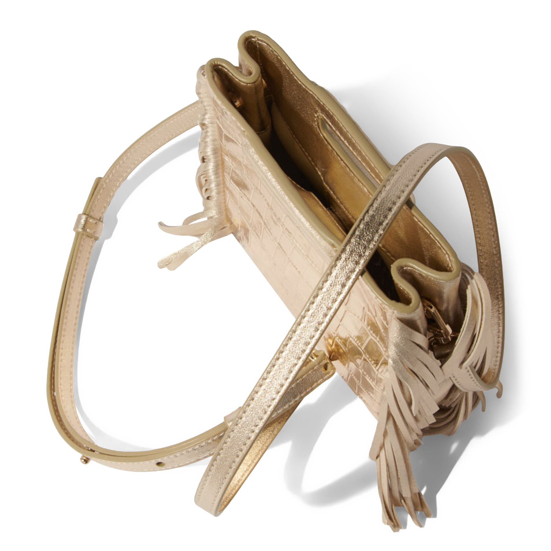M MINI - Sac bandoulière métallisé | Doré