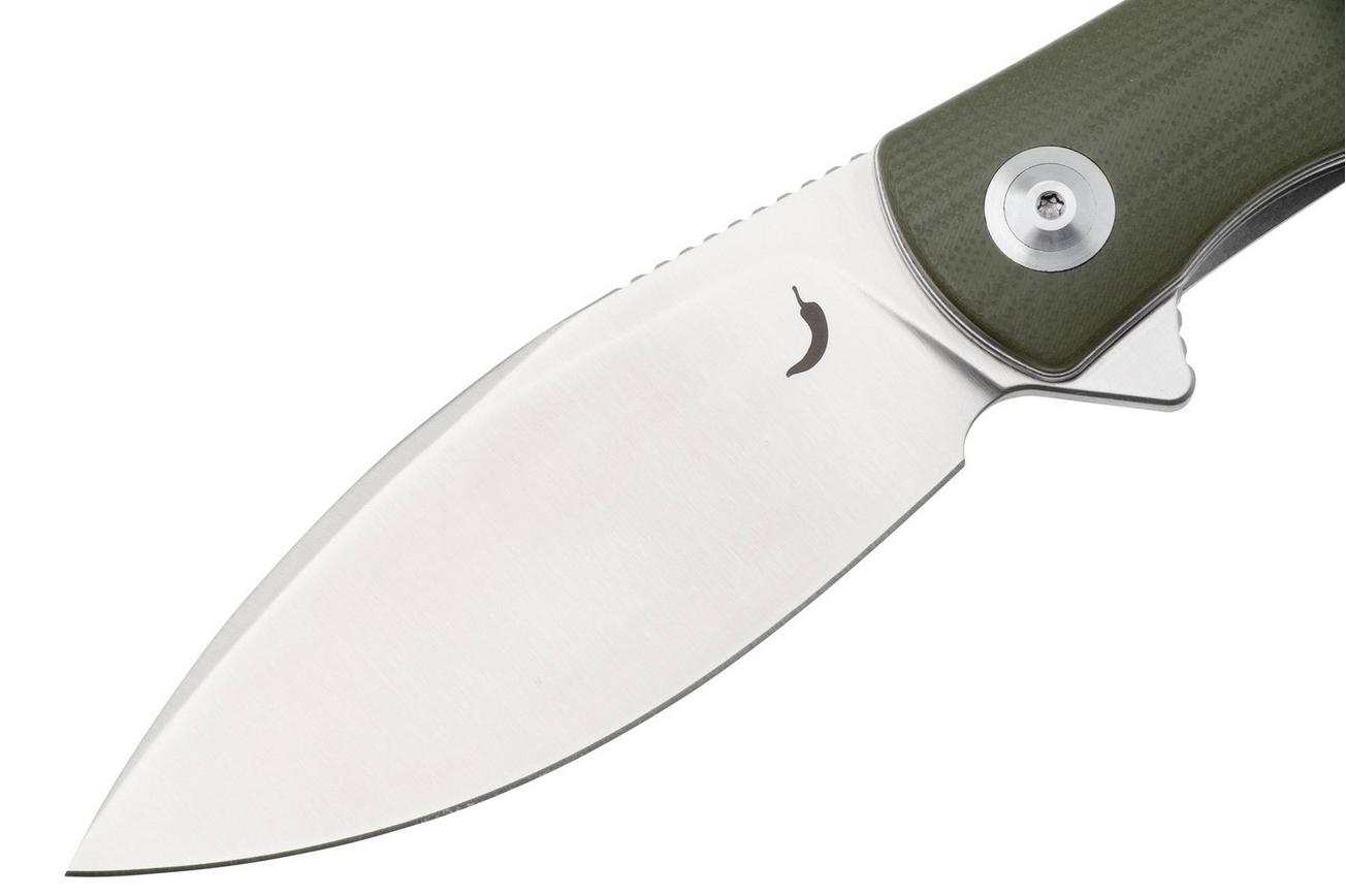 Trollsky Knives Mandu XL MT019-XL Satin CPM MagnaCut, OD-Green G10 zakmes
