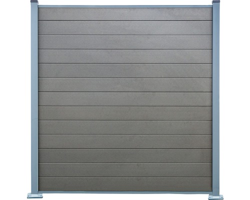 Enkelvoudig profiel Konsta insteekhek WPC 177 x 15 cm grijs