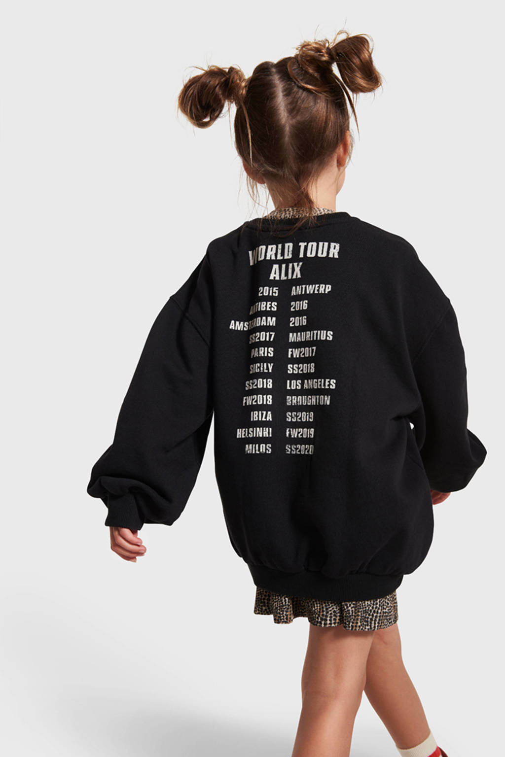 Alix the Label sweater met backprint zwart