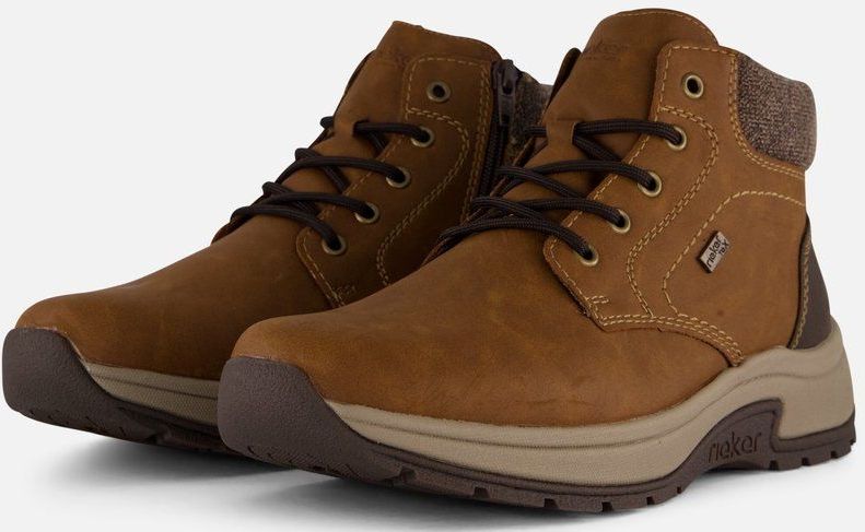 Rieker - Veterboots - Bruin - Leer - Water- en Vuilafstotend