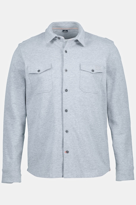 STHUGE Hemd, Overshirt, Sweat, Langarm, Modern Fit, Kentkragen, bis 8 XL