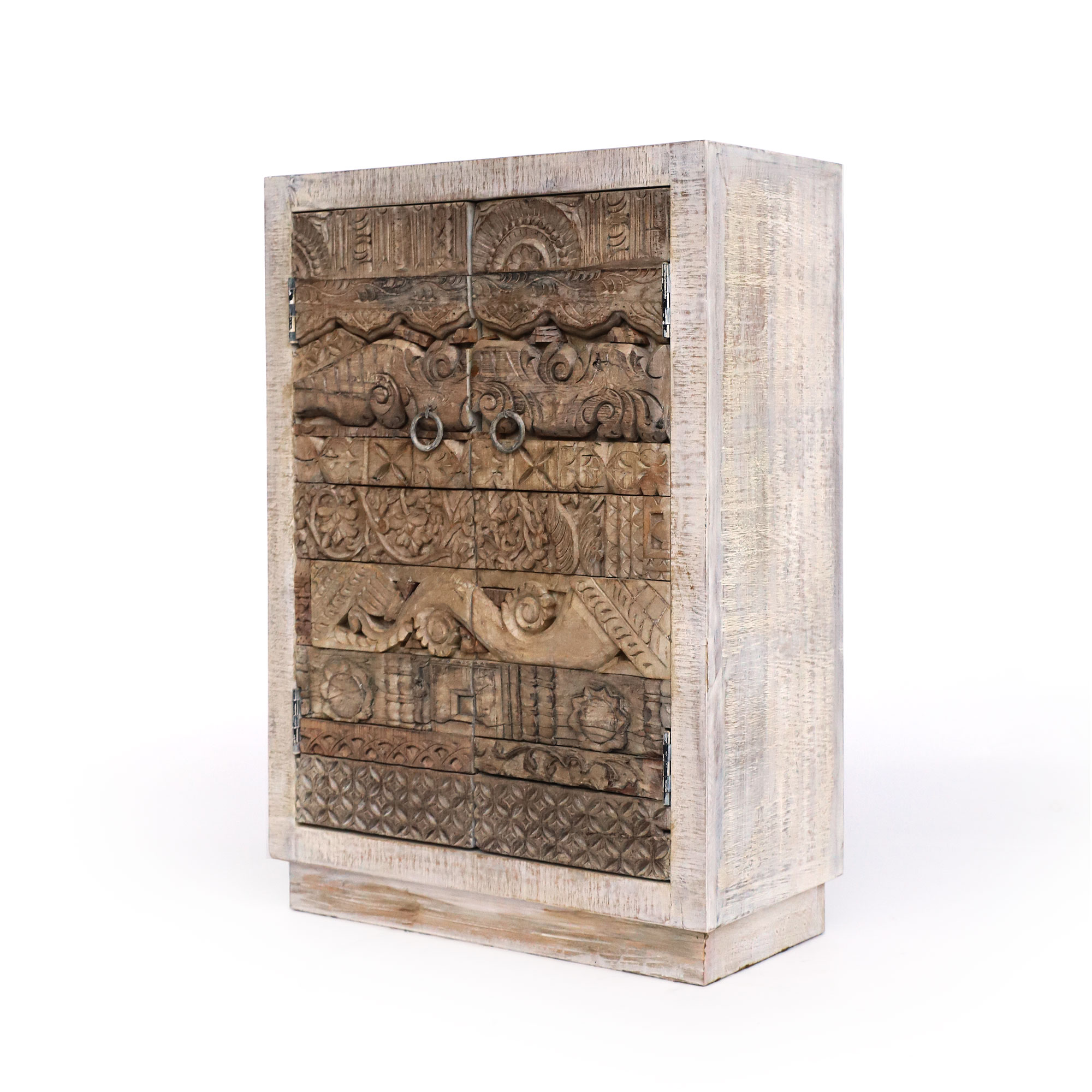 Schrank 'Dandipur' 2-türig, Mangoholz, B 80 cm, H 115 cm, T 40 cm von fischer's lagerhaus