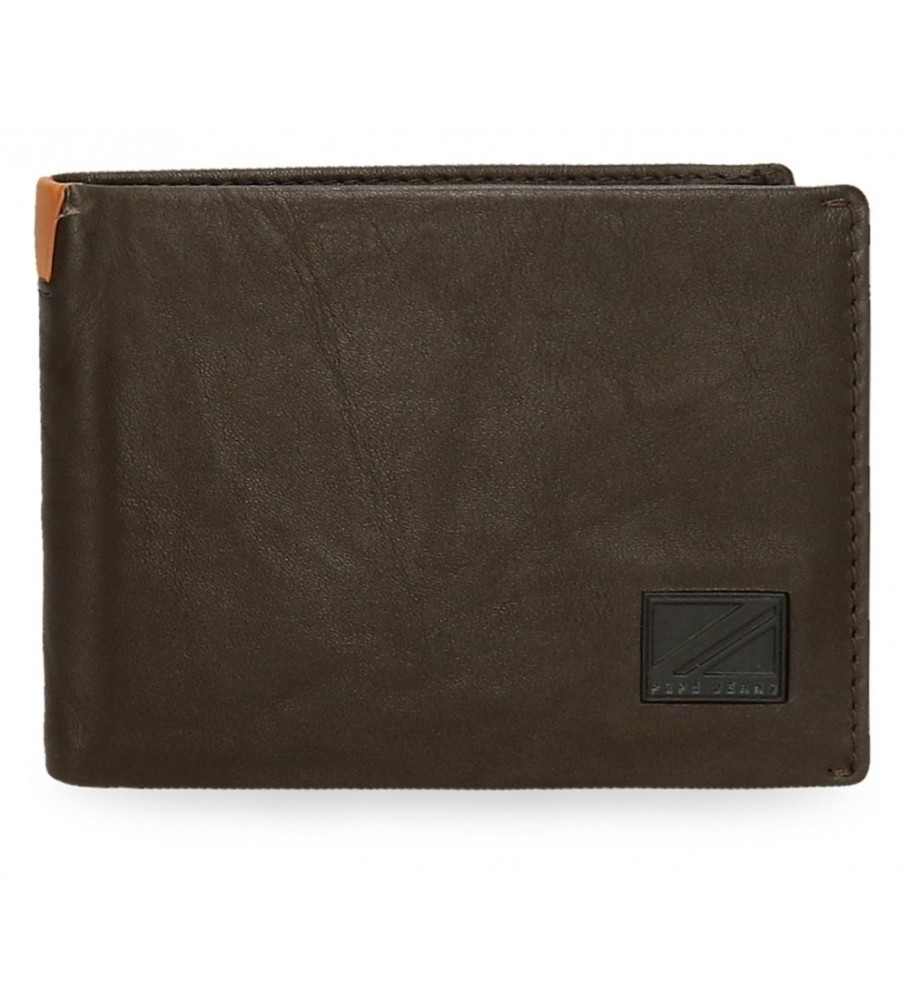 Carteira Pepe Jeans Marshal em couro marrom