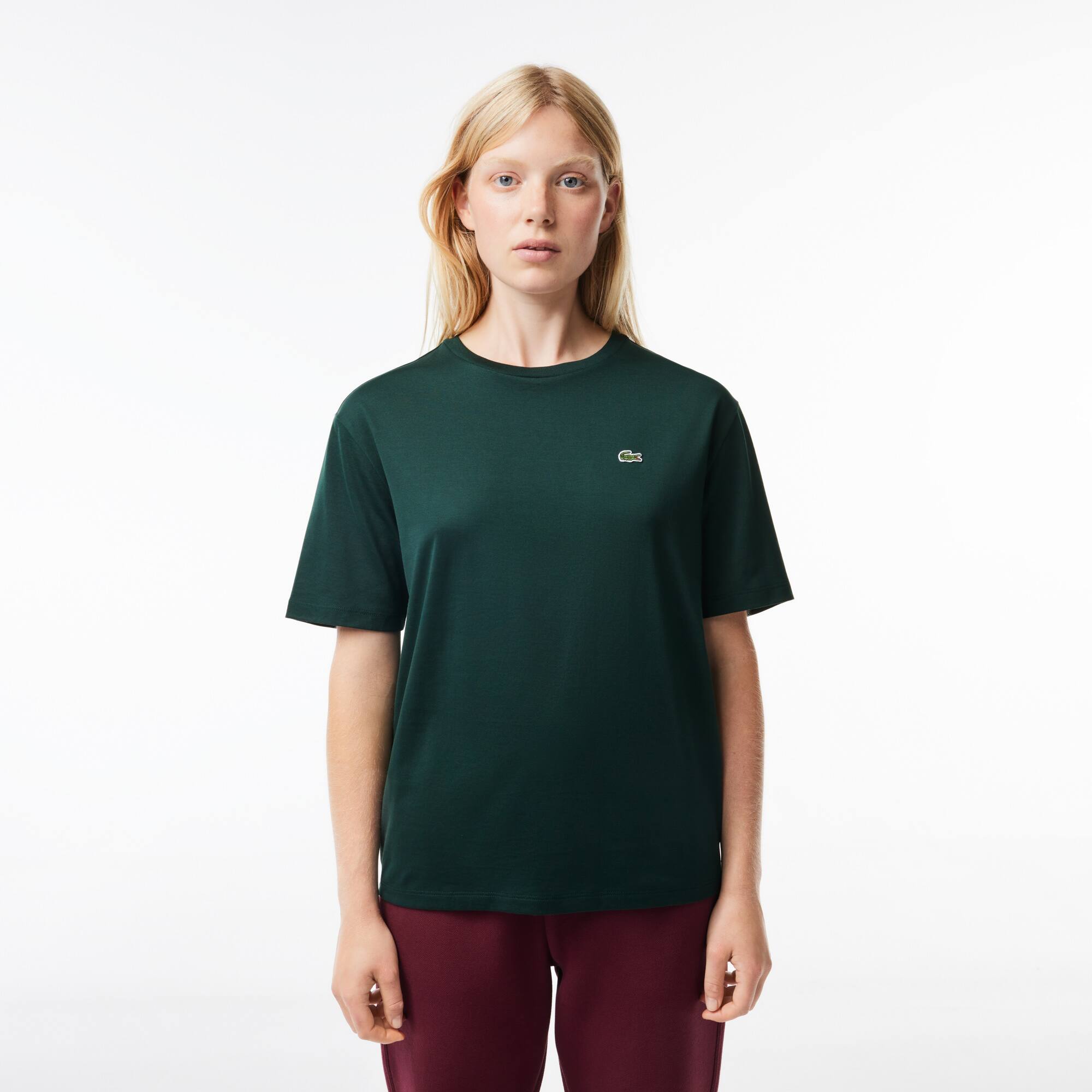 Damen-T-Shirt aus Premium-Baumwolle T-Shirts - Grün - Lacoste - Damen