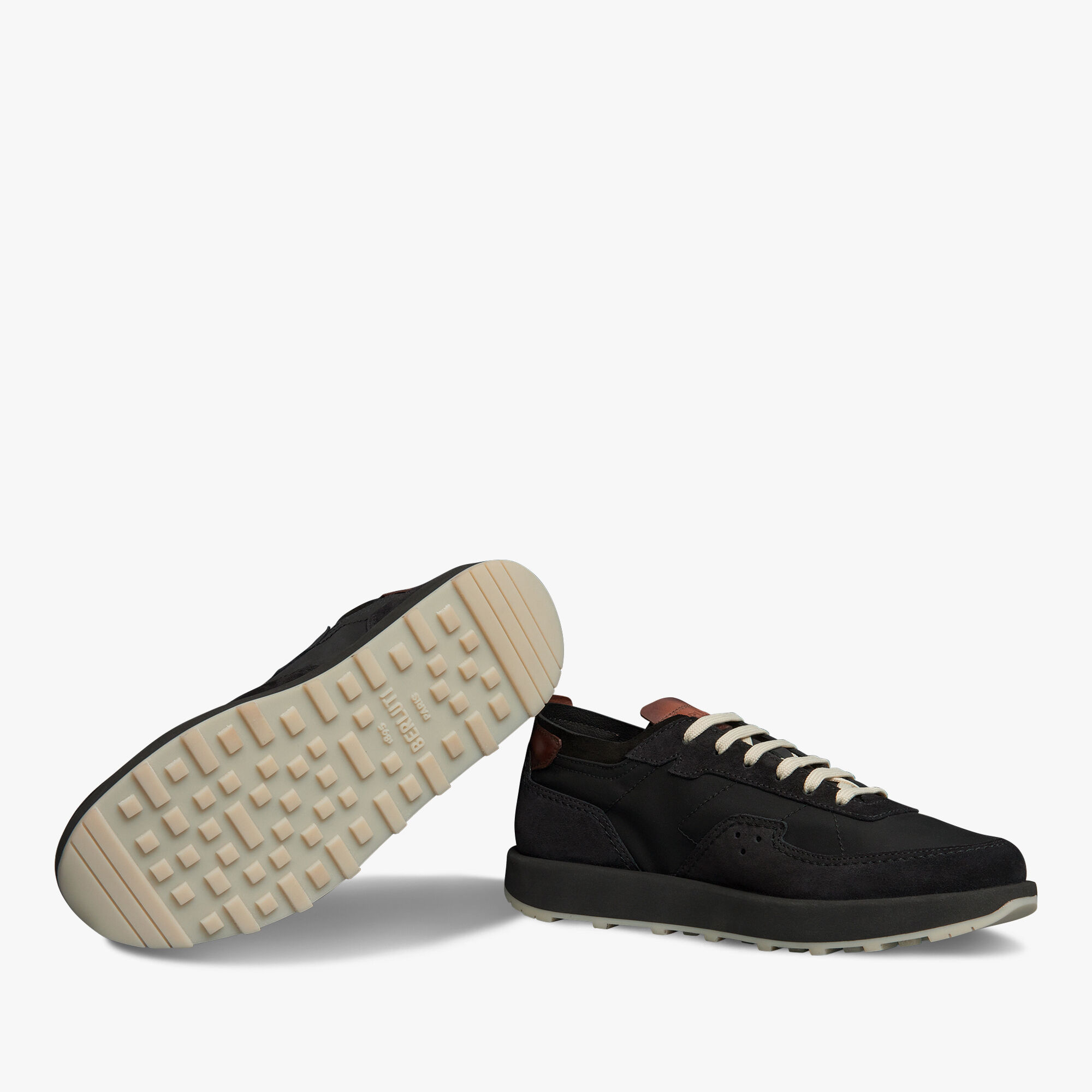 Sneaker Light Track En Veau Velours Et Nylon