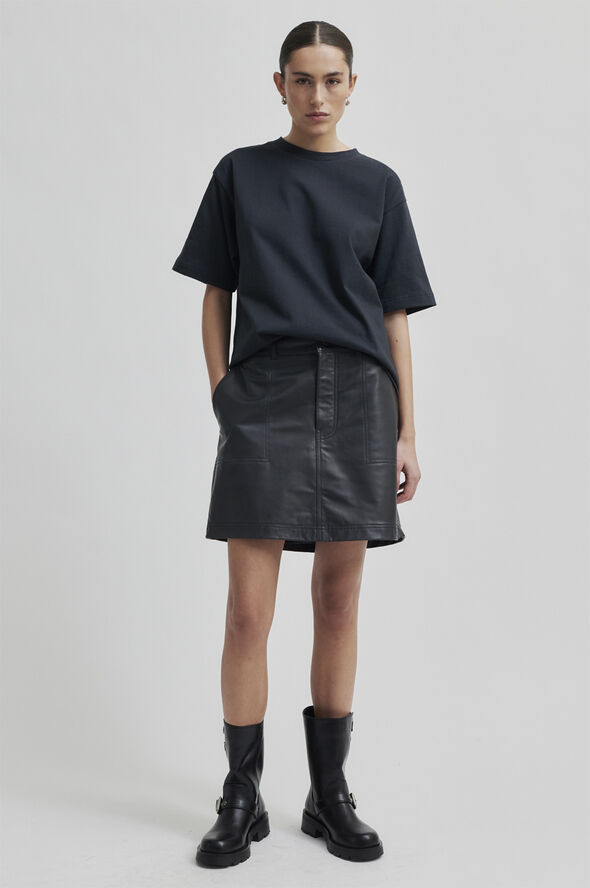 Second Female Sila SS Oversize Tee Dark gray