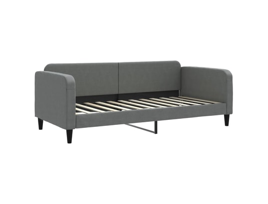 VIDAXL - Lit de jour avec gigogne et matelas gris foncé 90x200 cm tis...