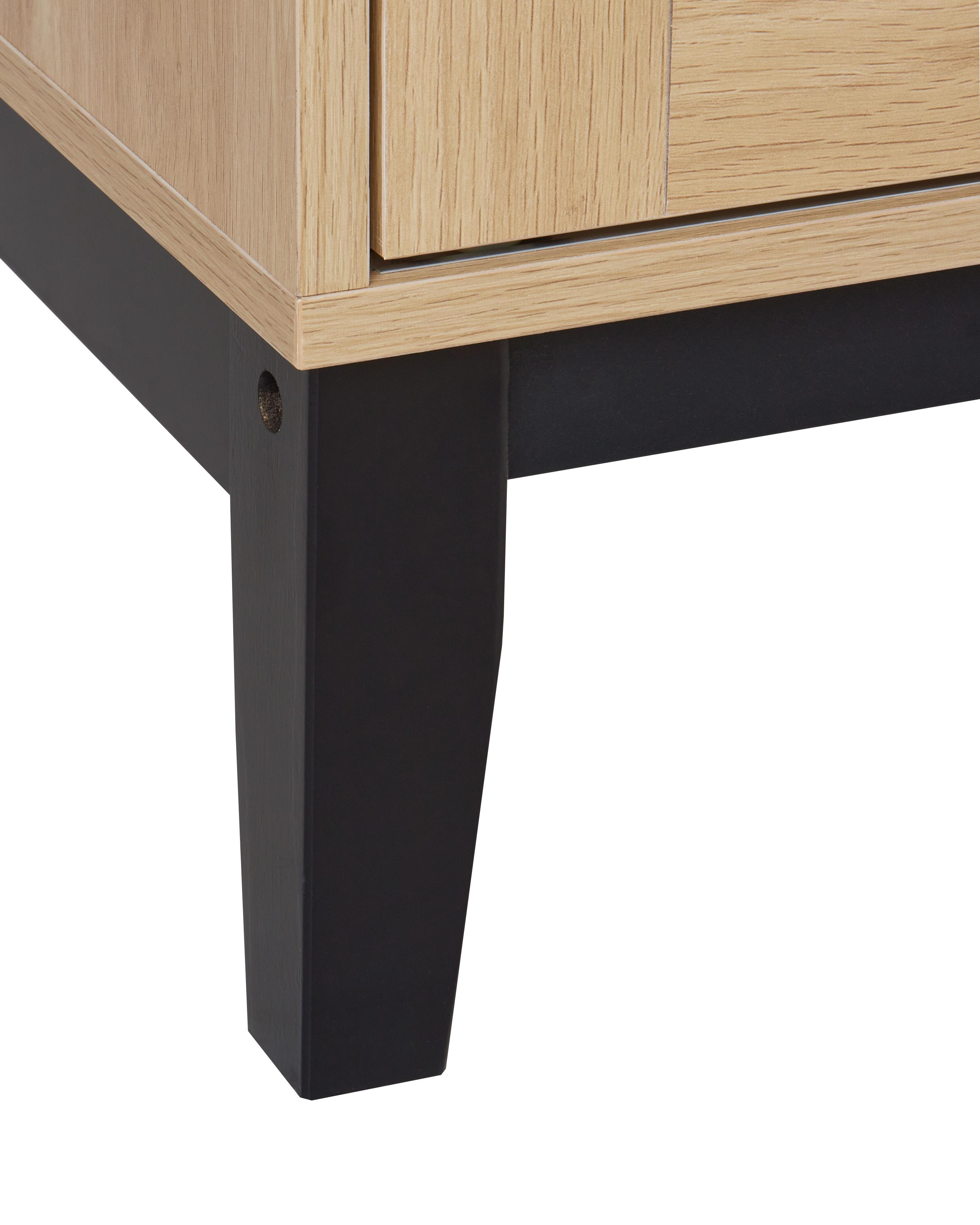 Glazen vitrinekast RUMSON 80 cm Lichtbruin