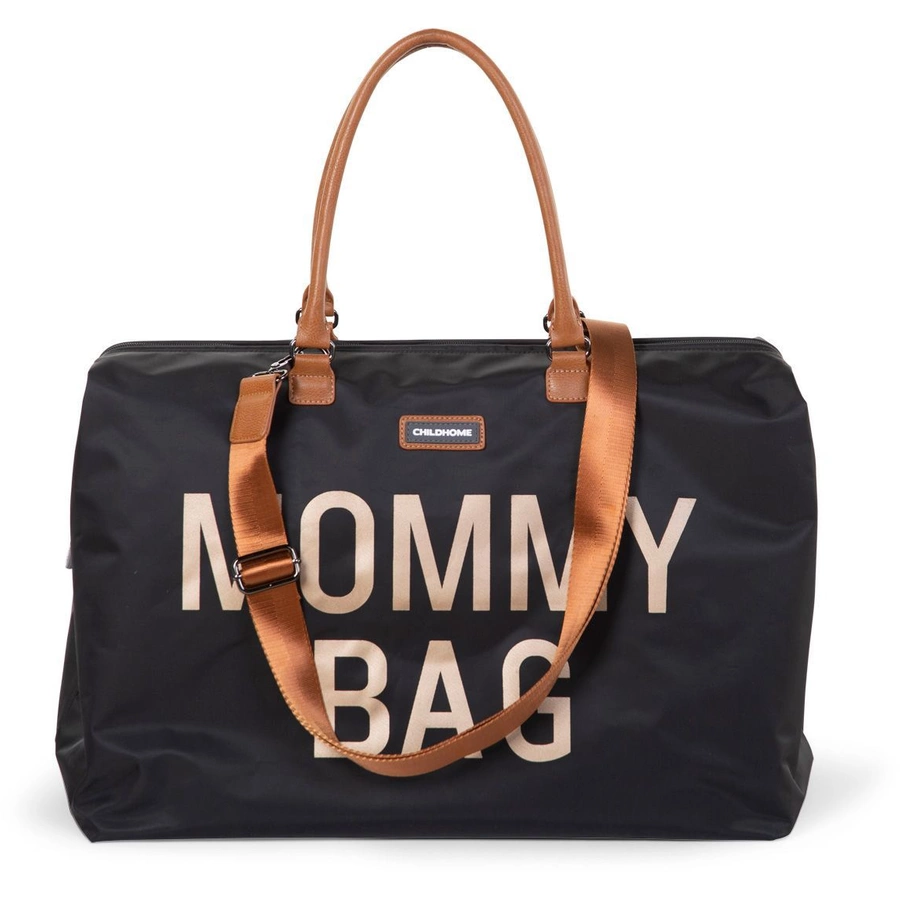 CHILDHOME Mommy Bag Groß Black Gold