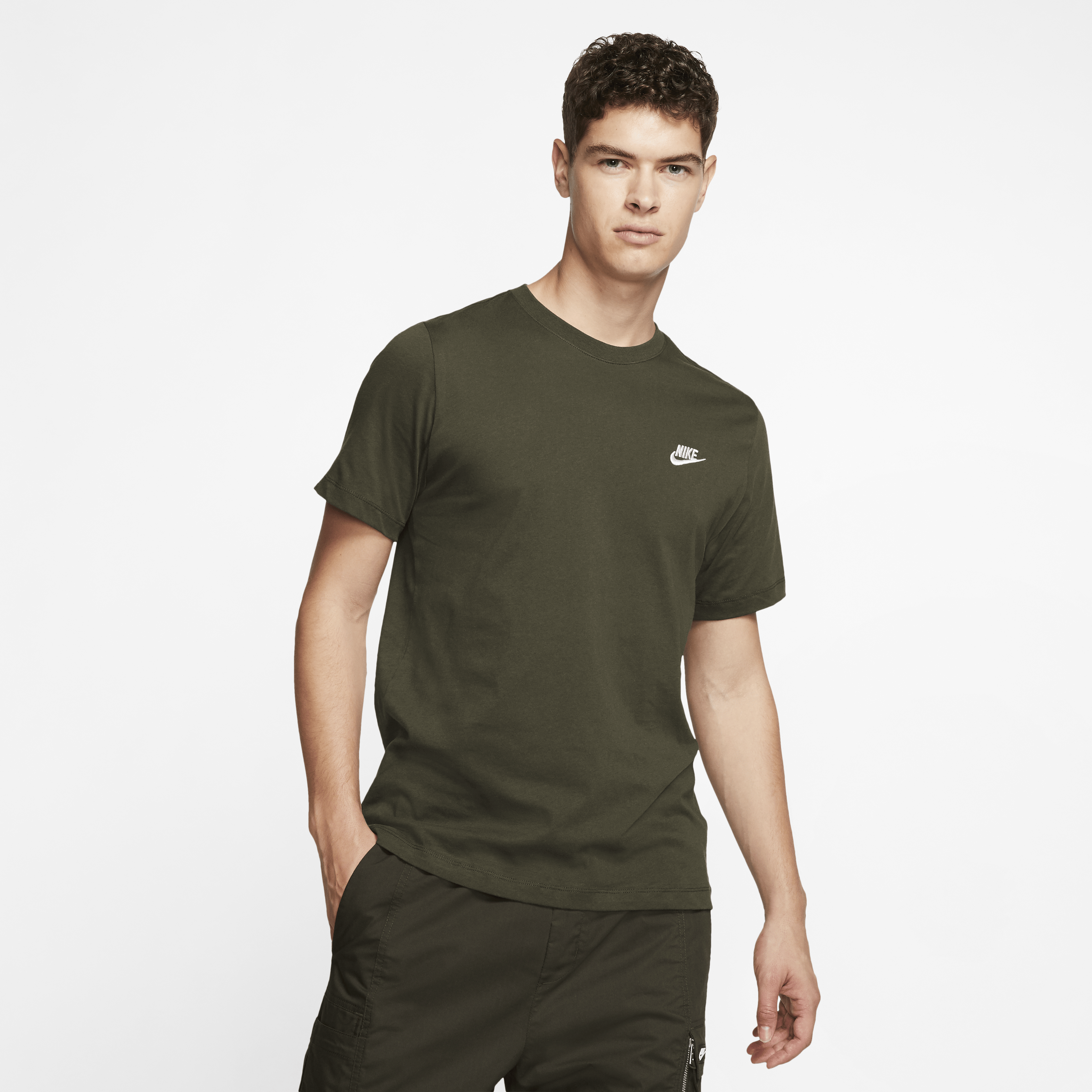 Nike Club T-Shirt Grün Weiss F327