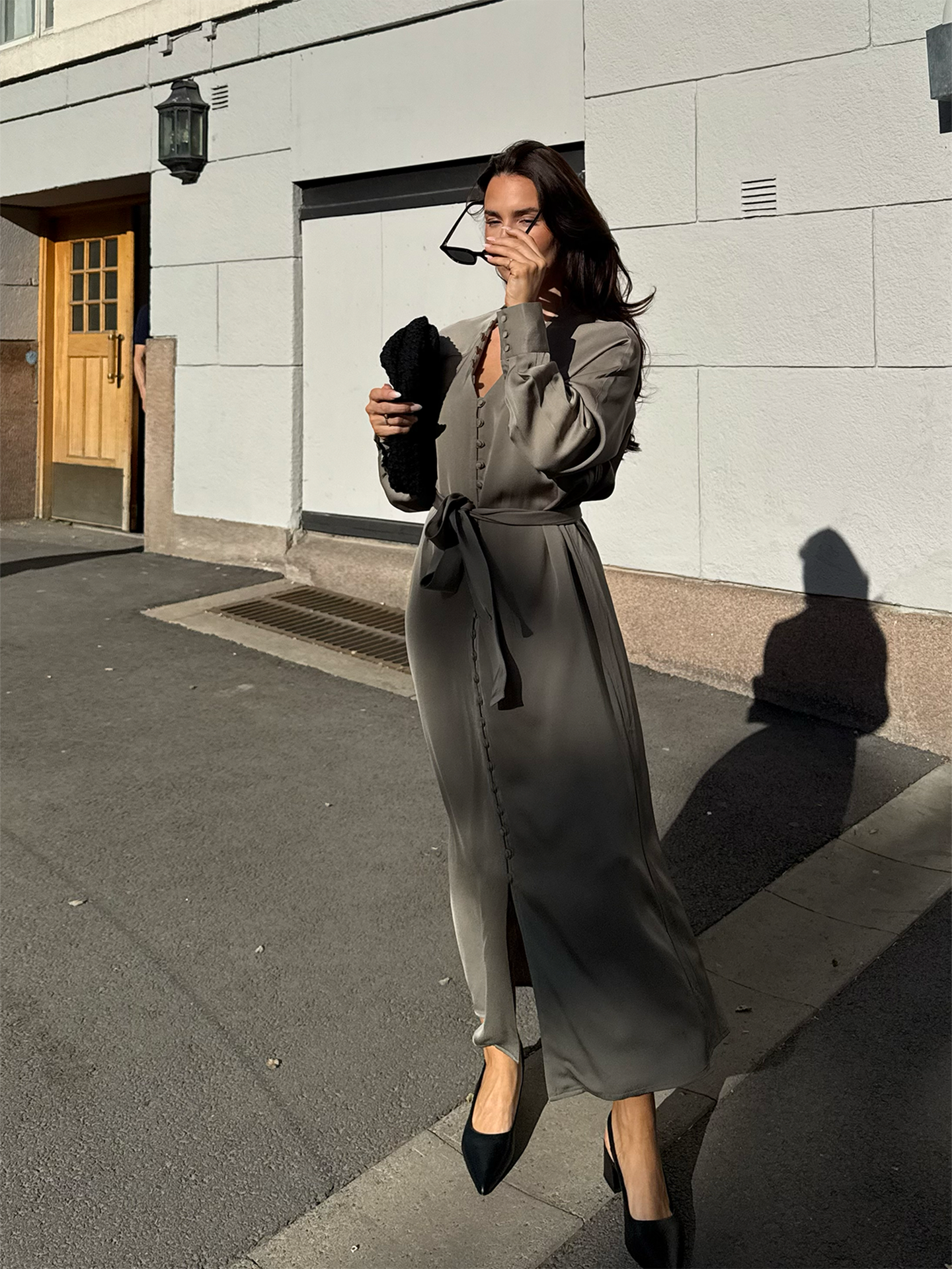 Selma Long Sleeve Ankle Dress