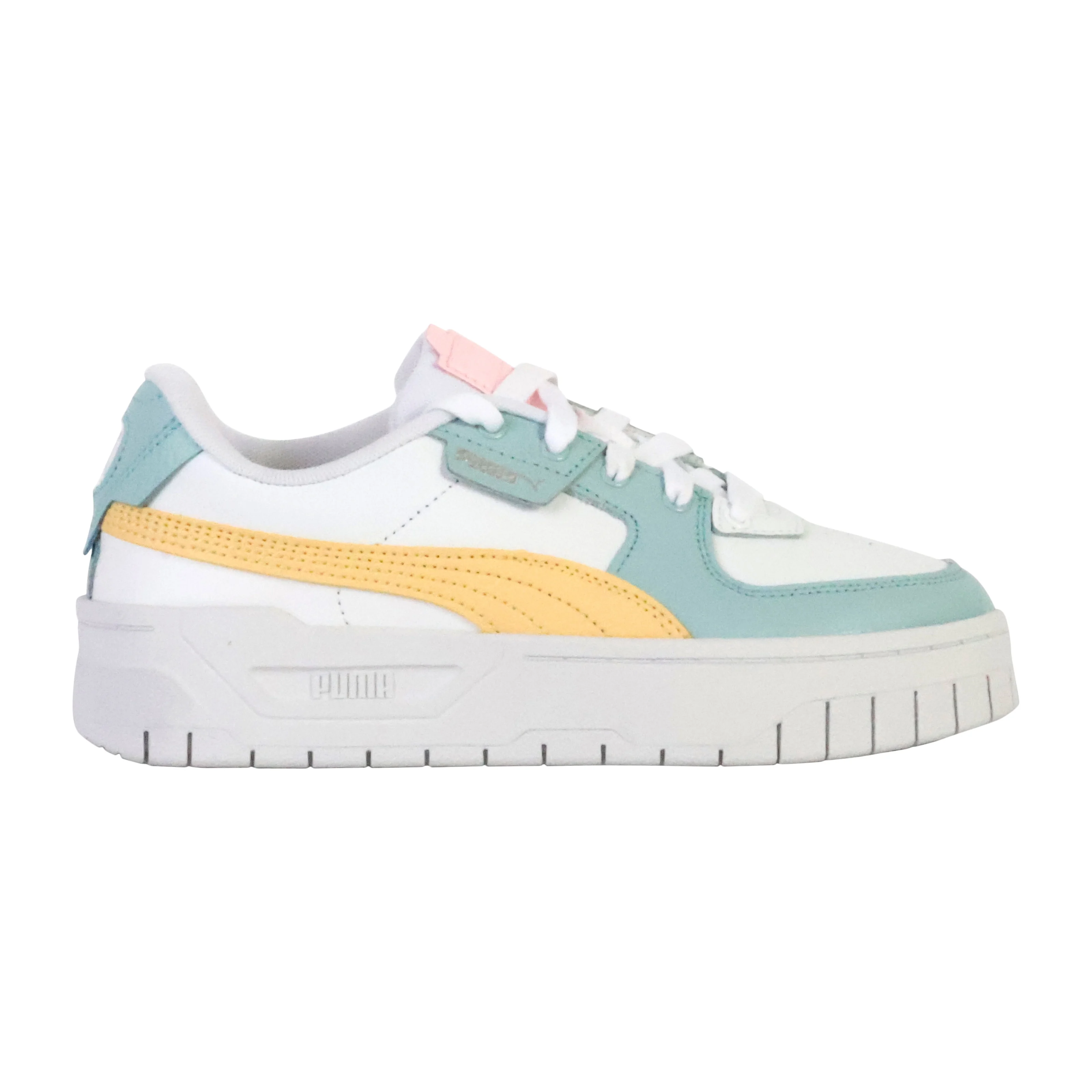 Basket cuir juniorcali dream pastel | Blanc