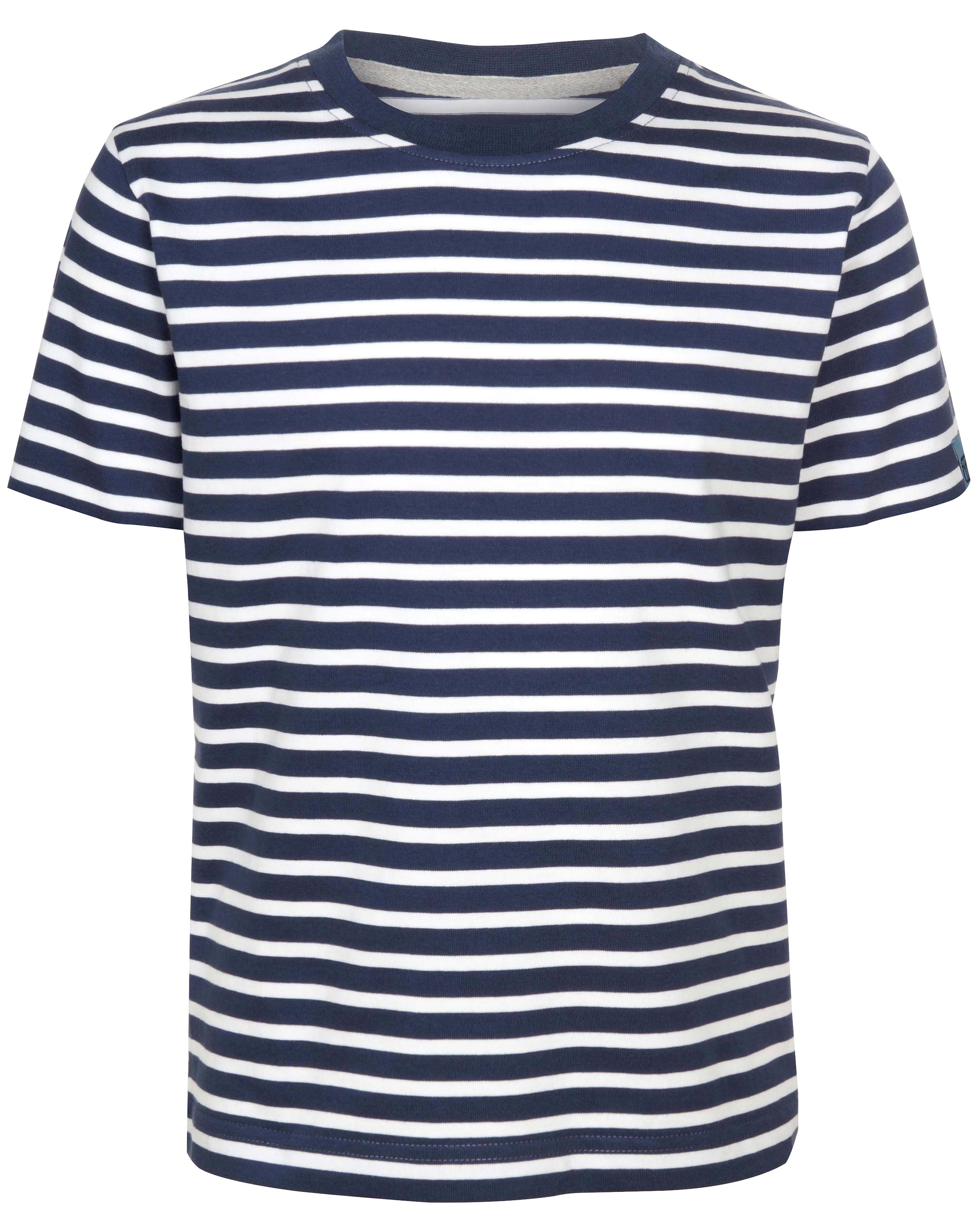 T-Shirt HANNES gestreift in darkblue/white