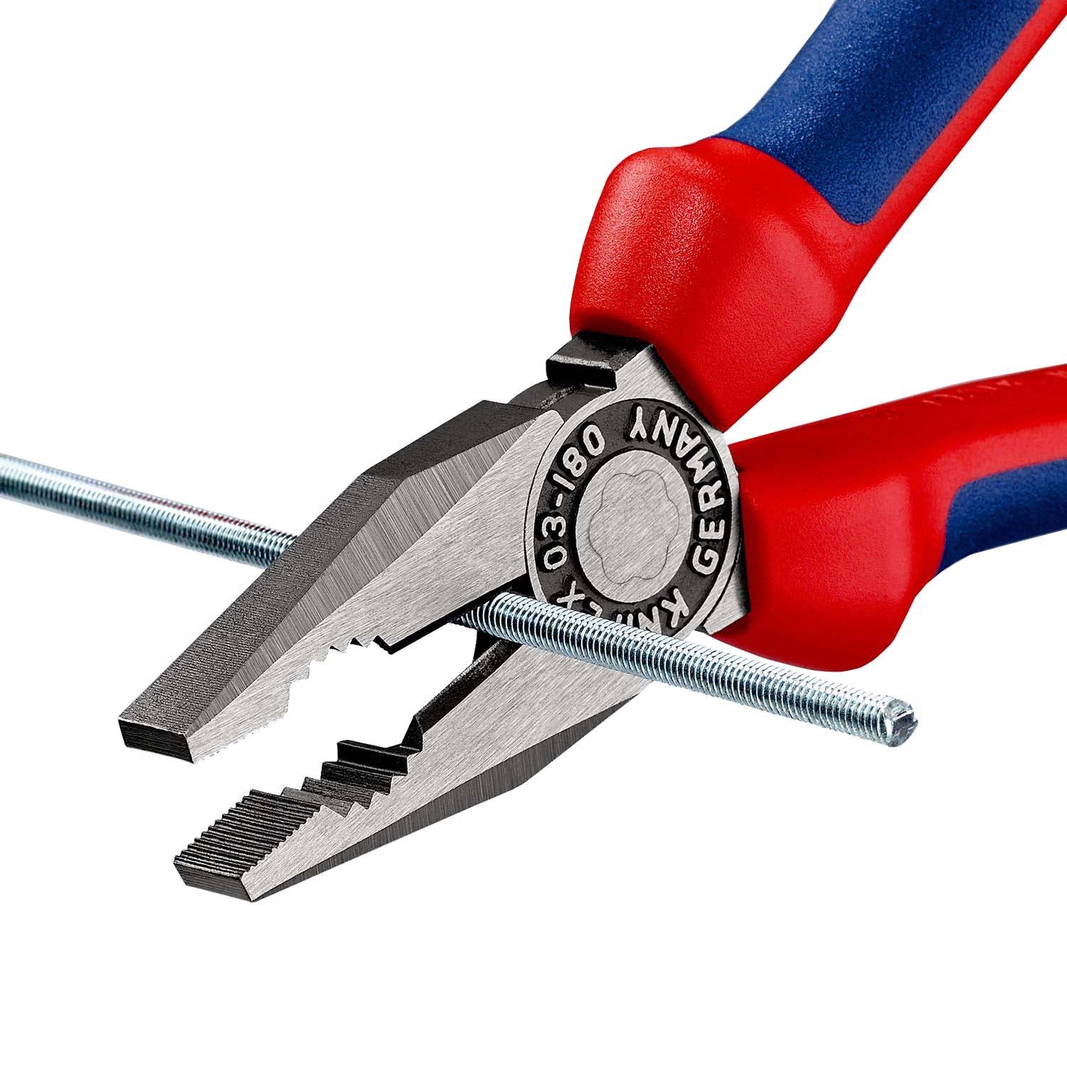 Knipex 03 02 180 Combitang 180mm met comfortgrepen | geatramenteerd